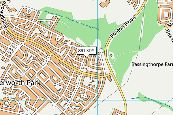 S61 3DY map - OS VectorMap District (Ordnance Survey)