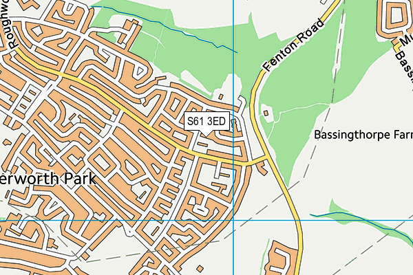 S61 3ED map - OS VectorMap District (Ordnance Survey)