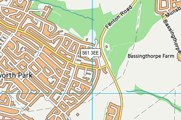 S61 3EE map - OS VectorMap District (Ordnance Survey)