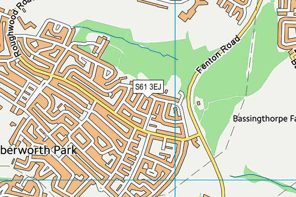 S61 3EJ map - OS VectorMap District (Ordnance Survey)