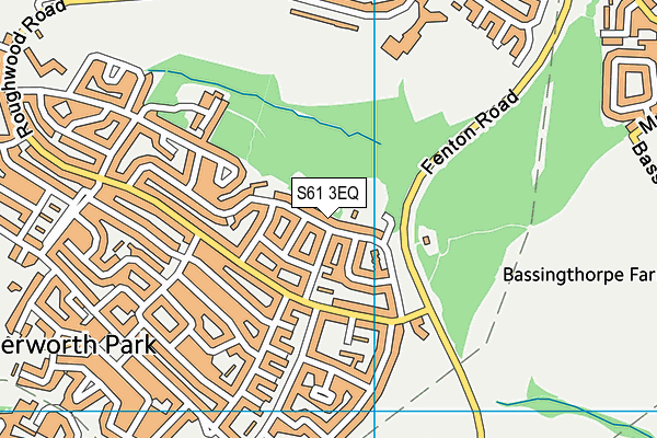 S61 3EQ map - OS VectorMap District (Ordnance Survey)