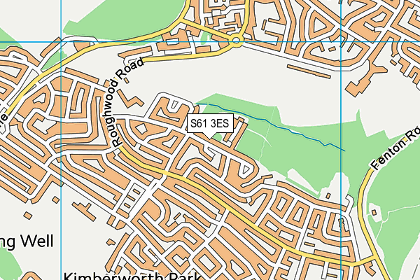 S61 3ES map - OS VectorMap District (Ordnance Survey)