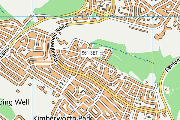 S61 3ET map - OS VectorMap District (Ordnance Survey)
