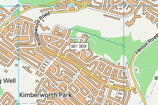 S61 3EW map - OS VectorMap District (Ordnance Survey)