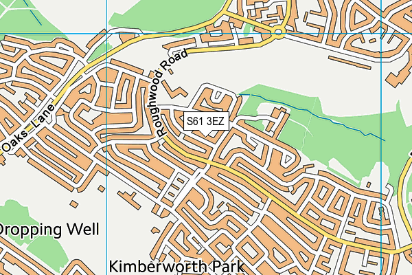 S61 3EZ map - OS VectorMap District (Ordnance Survey)