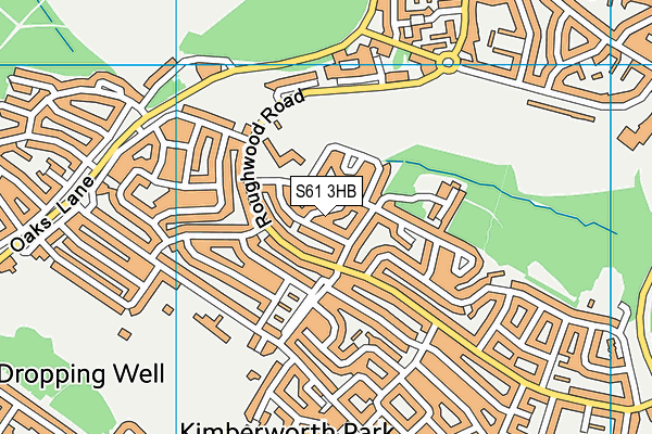 S61 3HB map - OS VectorMap District (Ordnance Survey)