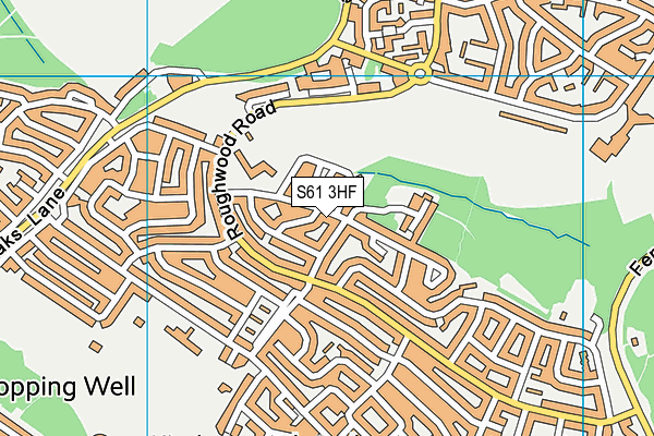 S61 3HF map - OS VectorMap District (Ordnance Survey)