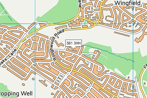 S61 3HH map - OS VectorMap District (Ordnance Survey)