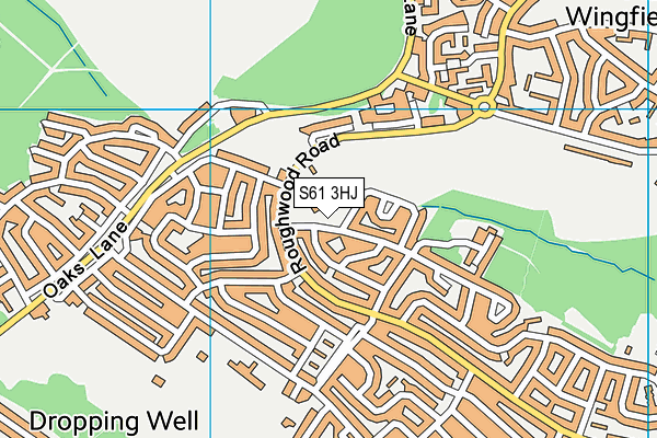 S61 3HJ map - OS VectorMap District (Ordnance Survey)