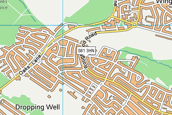 S61 3HN map - OS VectorMap District (Ordnance Survey)