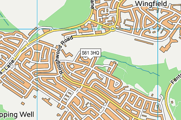 S61 3HQ map - OS VectorMap District (Ordnance Survey)