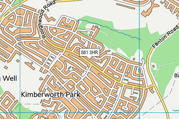 S61 3HR map - OS VectorMap District (Ordnance Survey)