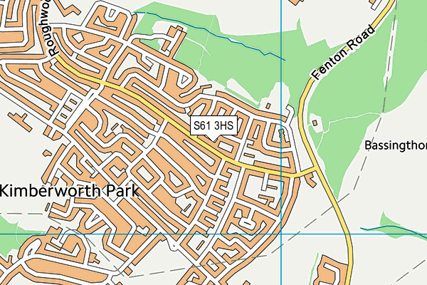 S61 3HS map - OS VectorMap District (Ordnance Survey)