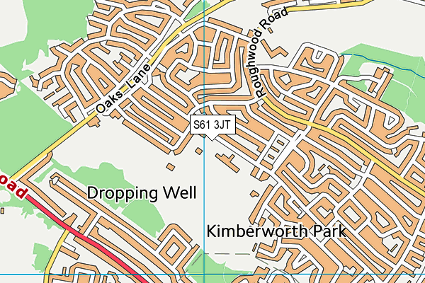Redscope Primary School map (S61 3JT) - OS VectorMap District (Ordnance Survey)