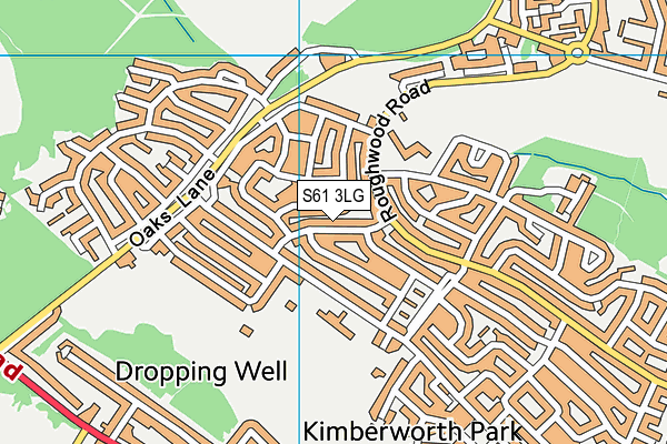S61 3LG map - OS VectorMap District (Ordnance Survey)