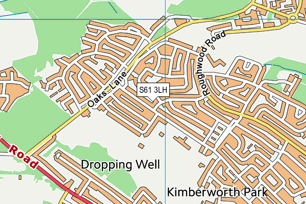 S61 3LH map - OS VectorMap District (Ordnance Survey)