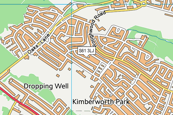 S61 3LJ map - OS VectorMap District (Ordnance Survey)