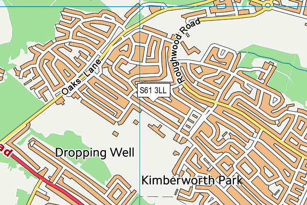 S61 3LL map - OS VectorMap District (Ordnance Survey)