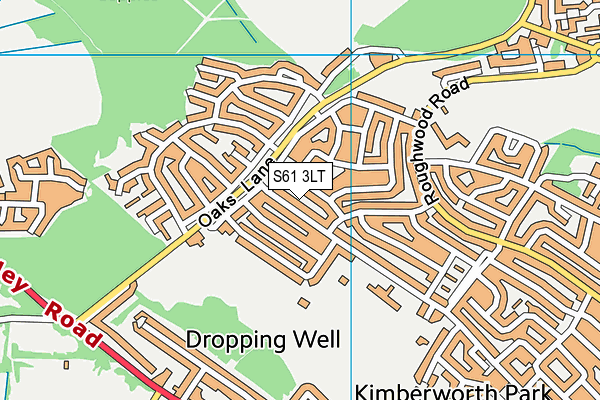S61 3LT map - OS VectorMap District (Ordnance Survey)