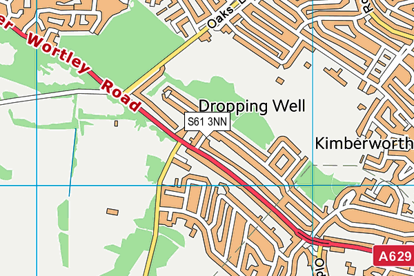 S61 3NN map - OS VectorMap District (Ordnance Survey)