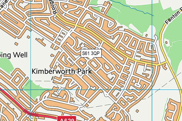 S61 3QP map - OS VectorMap District (Ordnance Survey)