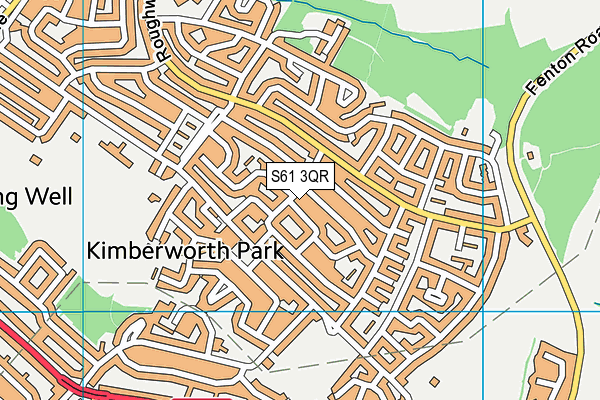 S61 3QR map - OS VectorMap District (Ordnance Survey)