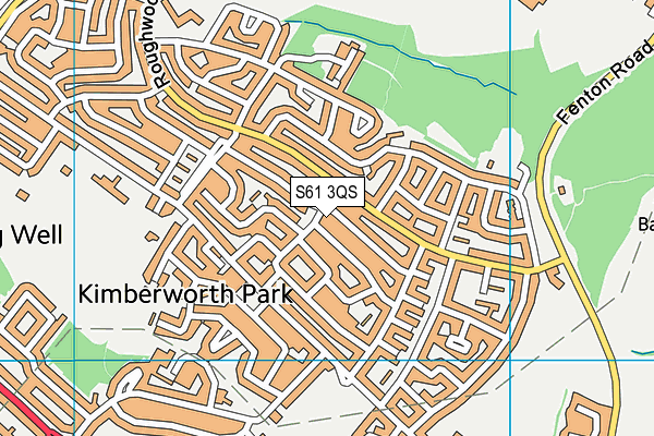 S61 3QS map - OS VectorMap District (Ordnance Survey)