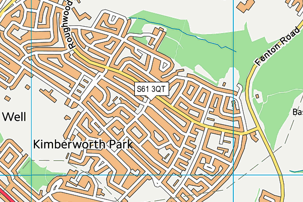 S61 3QT map - OS VectorMap District (Ordnance Survey)