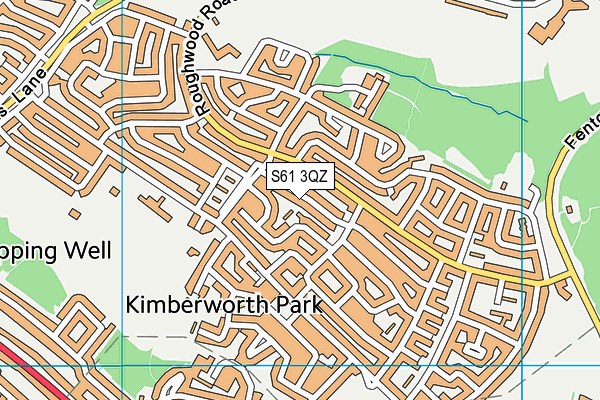 S61 3QZ map - OS VectorMap District (Ordnance Survey)