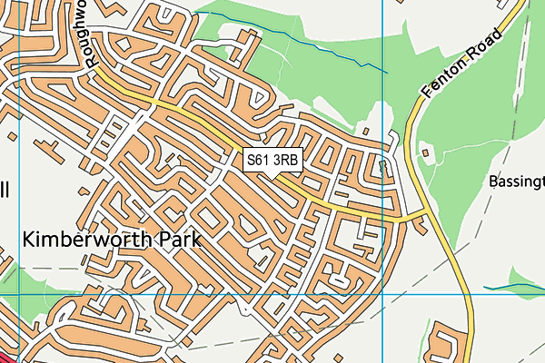 S61 3RB map - OS VectorMap District (Ordnance Survey)