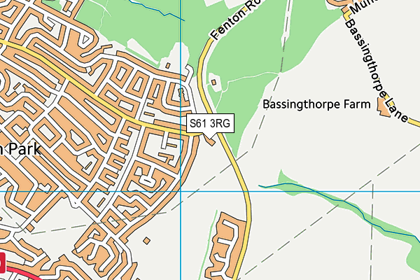 S61 3RG map - OS VectorMap District (Ordnance Survey)