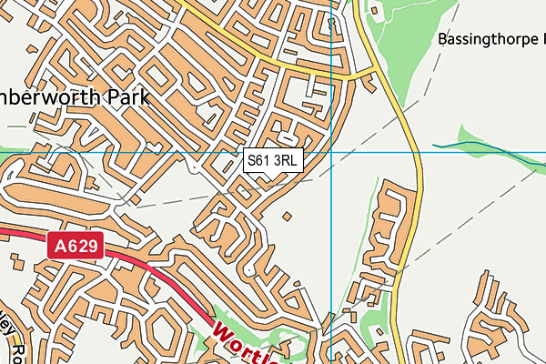 S61 3RL map - OS VectorMap District (Ordnance Survey)