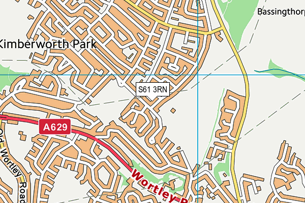 S61 3RN map - OS VectorMap District (Ordnance Survey)