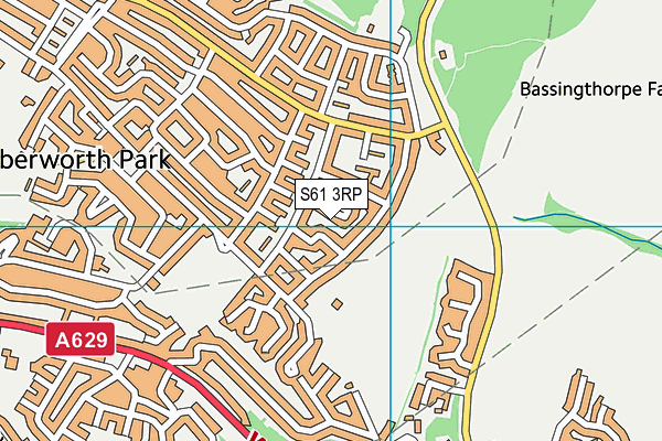 S61 3RP map - OS VectorMap District (Ordnance Survey)