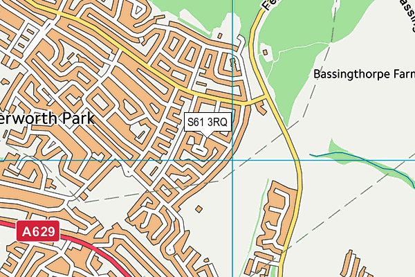 S61 3RQ map - OS VectorMap District (Ordnance Survey)