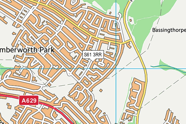 S61 3RR map - OS VectorMap District (Ordnance Survey)