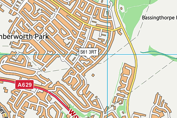 S61 3RT map - OS VectorMap District (Ordnance Survey)