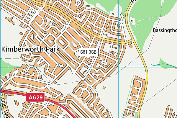S61 3SB map - OS VectorMap District (Ordnance Survey)