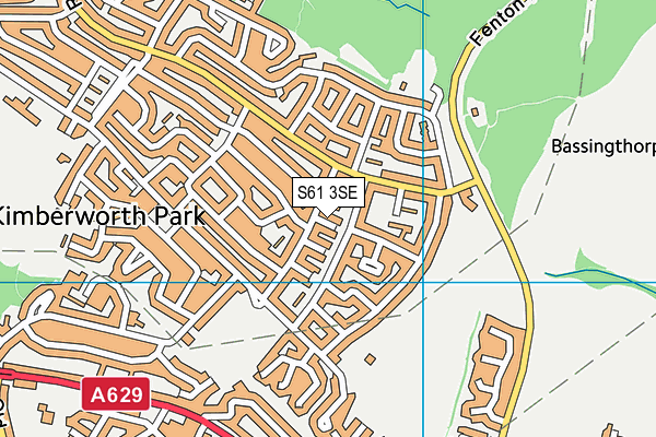 S61 3SE map - OS VectorMap District (Ordnance Survey)