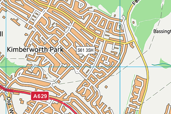 S61 3SH map - OS VectorMap District (Ordnance Survey)