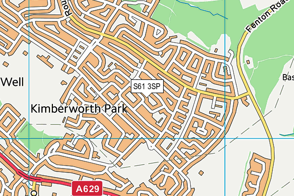 S61 3SP map - OS VectorMap District (Ordnance Survey)