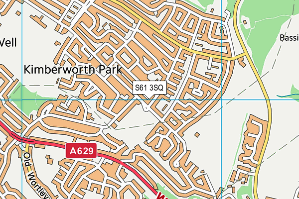 S61 3SQ map - OS VectorMap District (Ordnance Survey)