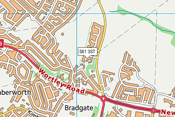 S61 3ST map - OS VectorMap District (Ordnance Survey)