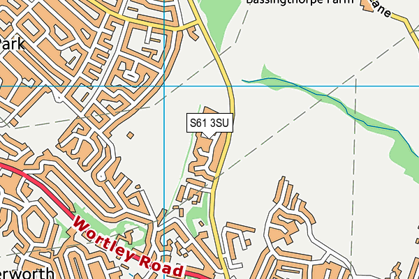 S61 3SU map - OS VectorMap District (Ordnance Survey)