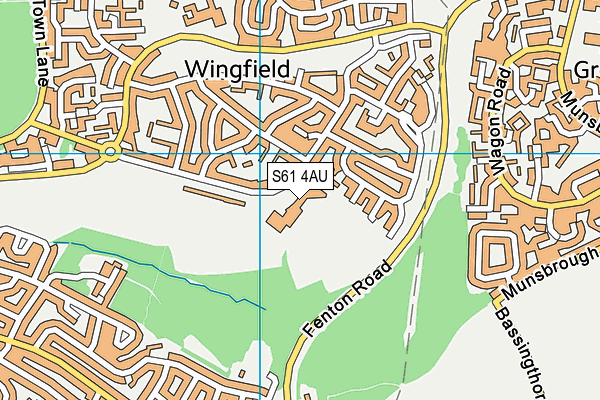 Wingfield Pool (Closed) map (S61 4AU) - OS VectorMap District (Ordnance Survey)
