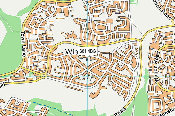S61 4BG map - OS VectorMap District (Ordnance Survey)