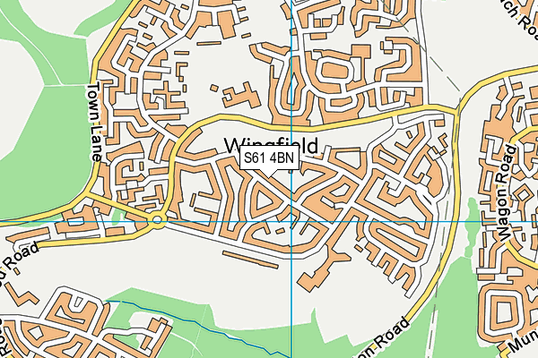 S61 4BN map - OS VectorMap District (Ordnance Survey)
