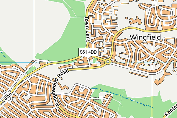 S61 4DD map - OS VectorMap District (Ordnance Survey)