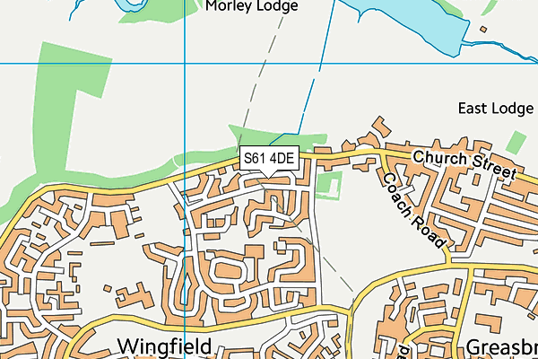 S61 4DE map - OS VectorMap District (Ordnance Survey)