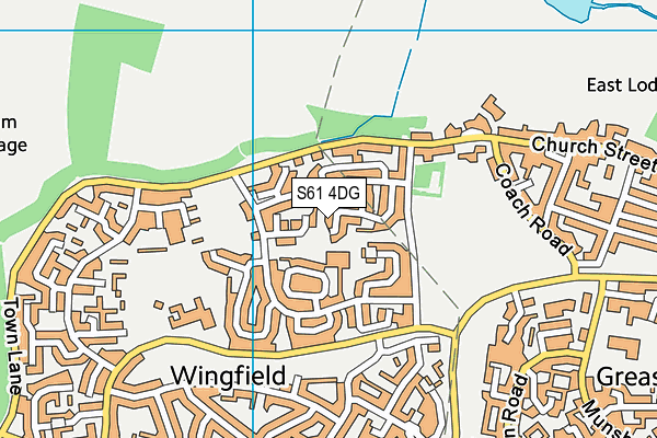 S61 4DG map - OS VectorMap District (Ordnance Survey)